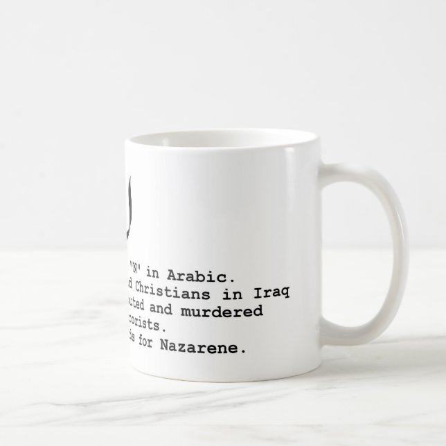 N está para la taza del Nazarene (Derecha)