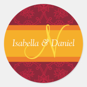 N Monogramas Para Sellos De Invitación De Boda