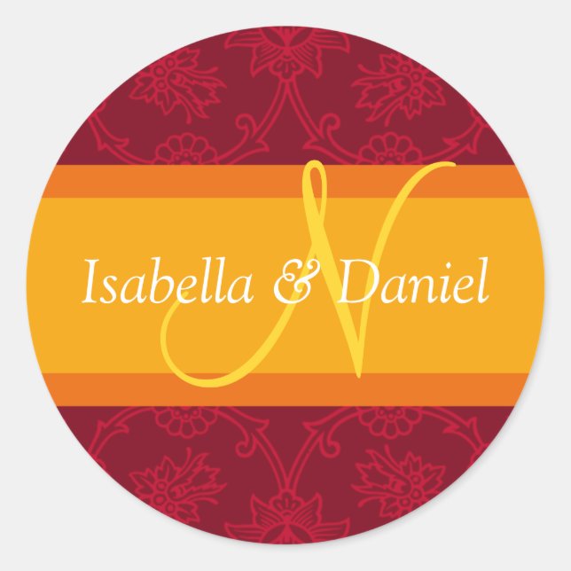 N Monogramas Para Sellos De Invitación De Boda (Anverso)