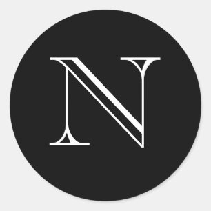 N Pegatinas de monograma