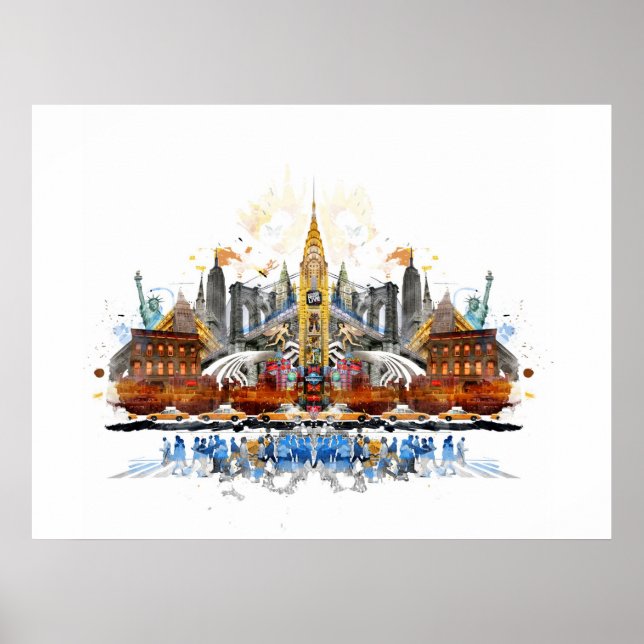 N.Y.C. Impresión no parada (Frente)