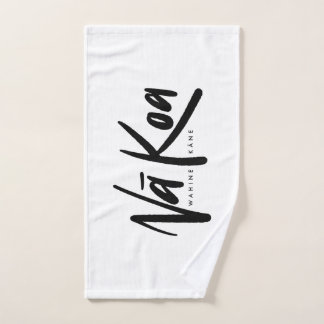 Na Koa Sweat Towel (Negro sobre blanco)
