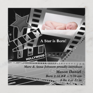 Nace Estrella de Cine en Blanco y Negro Anuncio de