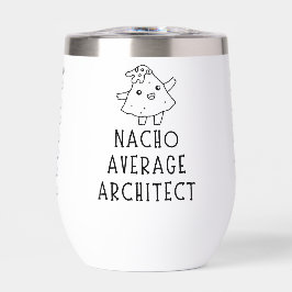 Nacho Average Architect Funny Cartoon Custom Pun
