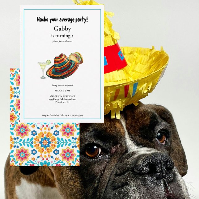 Nacho: Invitación media de tu perro Sombrero Taco (Subido por el creador)
