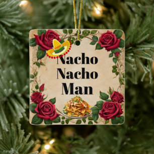 Nacho Nacho Man Ornamento cerámico