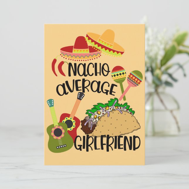 Nacho romántico tu tarjeta de novia media (Anverso de pie)