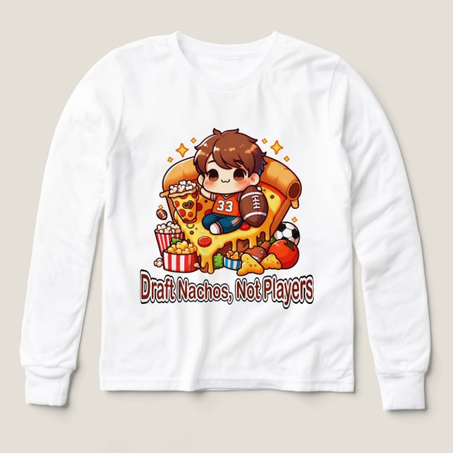 Nachos Borradores, No Jugadores - Gracioso Chibi F (Diseño frontal)