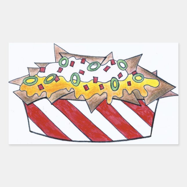 Nachos de queso Nacho Chips Pegatinas de comida ch (Anverso)