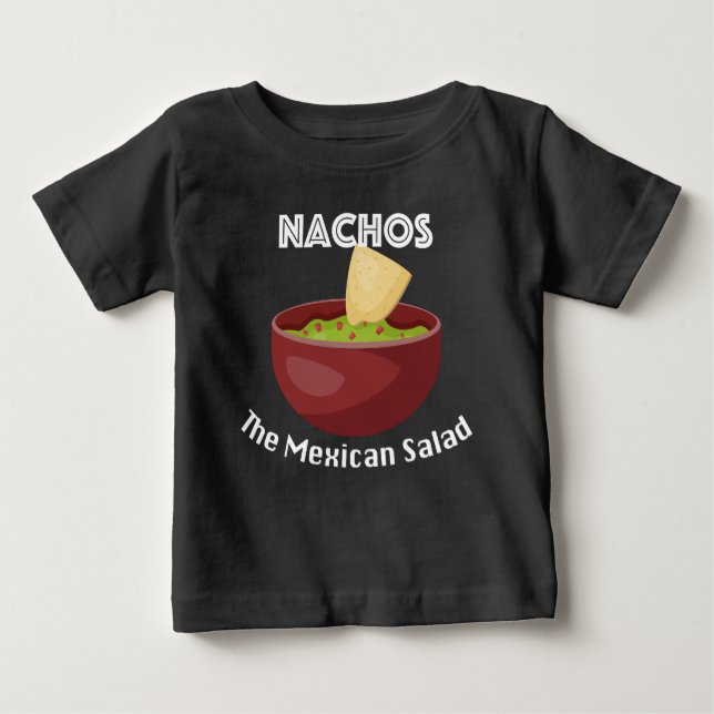 Nachos, La Ensalada Mexicana - Bebé Bella Jersey T (Anverso)