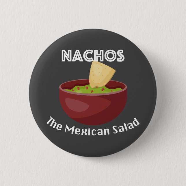 Nachos, La Ensalada Mexicana - Botón Redondo (Anverso)