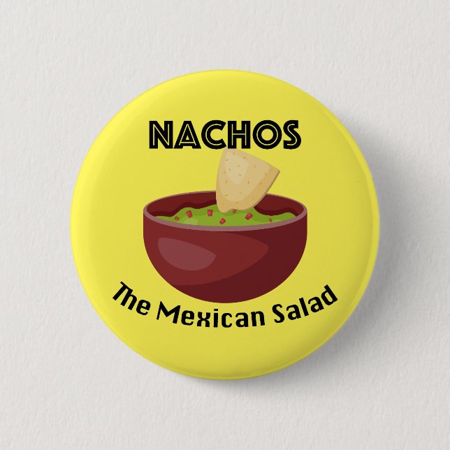 Nachos, La Ensalada Mexicana - Botón Redondo (Anverso)