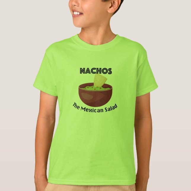 Nachos, La Ensalada Mexicana - Camiseta Básica Par (Anverso)