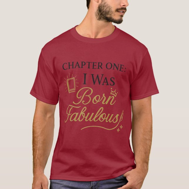 Nací Fabuloso | Elegante camiseta literaria (Anverso)