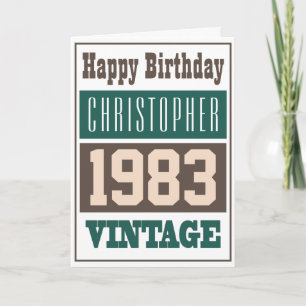 Nacida en 1983 Tarjeta de felicitación