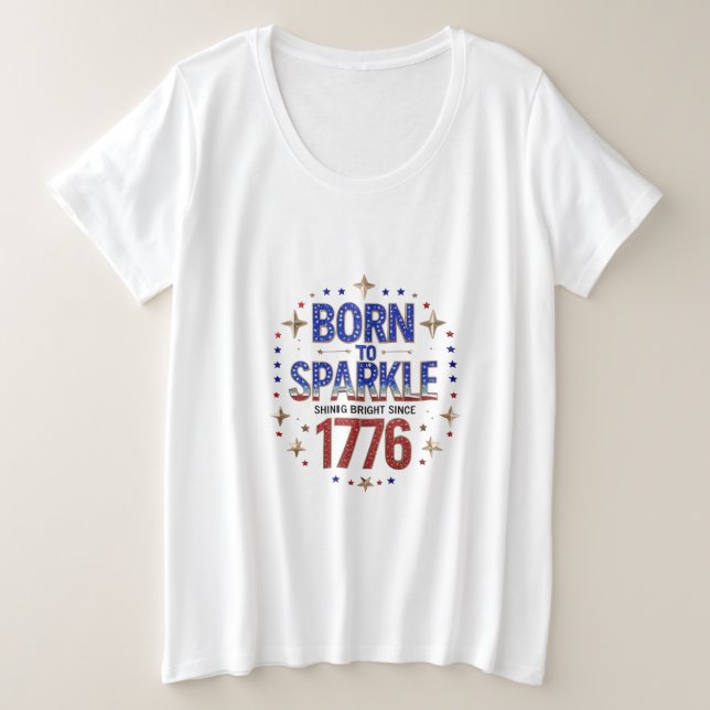 Nacida en la camiseta de las mujeres de tamaño 177 (Anverso del diseño)