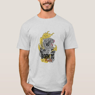 Nacido a la fuerte 👕 gráfica de camisetas de tigr
