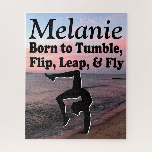NACIDO A TUMBLE GIMNAST PUZZLE PERSONALIZADO (Vertical)