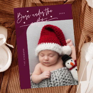 Nacido bajo el anuncio de nacimiento de Mistletoe 