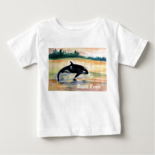 Nacido Bebé Ballena Gratuita Bella Camiseta Jersey