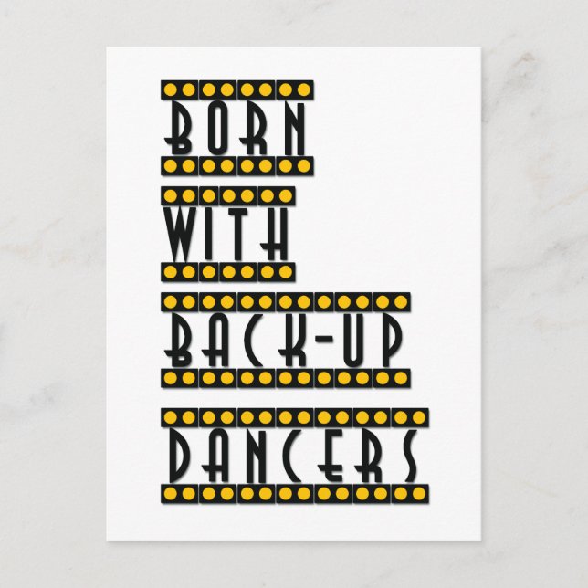 Nacido con tarjeta de apoyo de bailarinas de banda (Anverso)