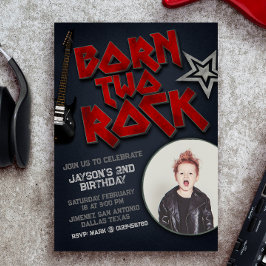 Nacido dos rocas - Segunda invitación de cumpleaño