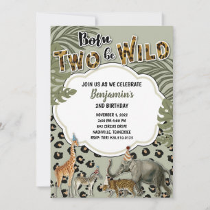 Nacido Dos Sean Salvajes Invitación al Cumpleaños