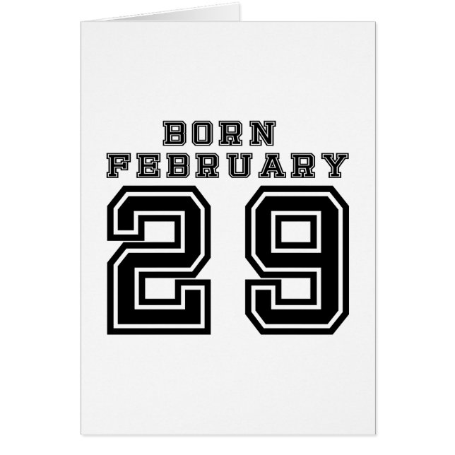 Nacido el 29 de febrero (Frente)