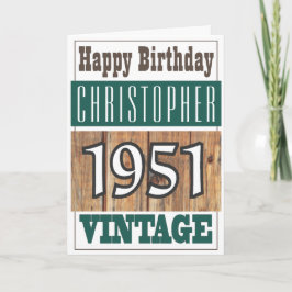 Nacido en 1951 Tarjeta de felicitación