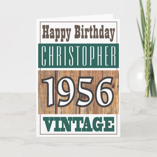 Nacido en 1956 Tarjeta de felicitación (Anverso)