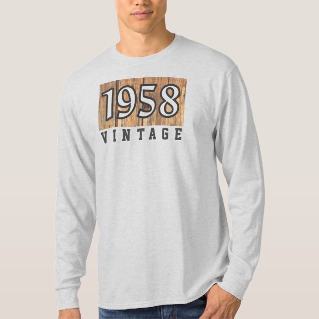Nacido en 1958. Camiseta de nacimiento de 1958 (Anverso)