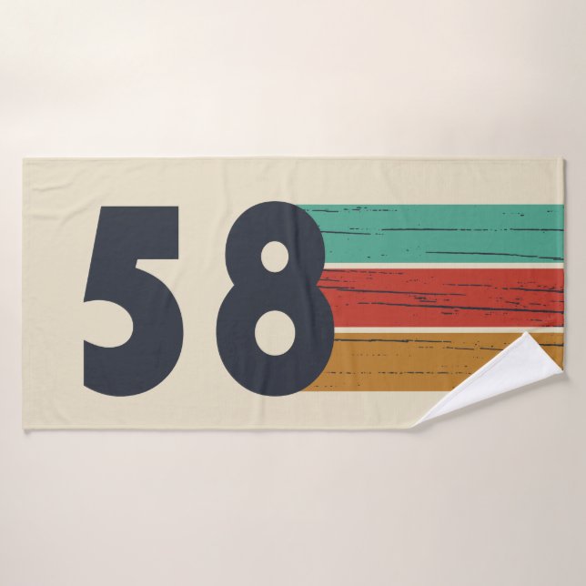 nacido en 1958, cumpleaños vintage (Toalla de baño)