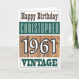 Nacido en 1961 Tarjeta de felicitación