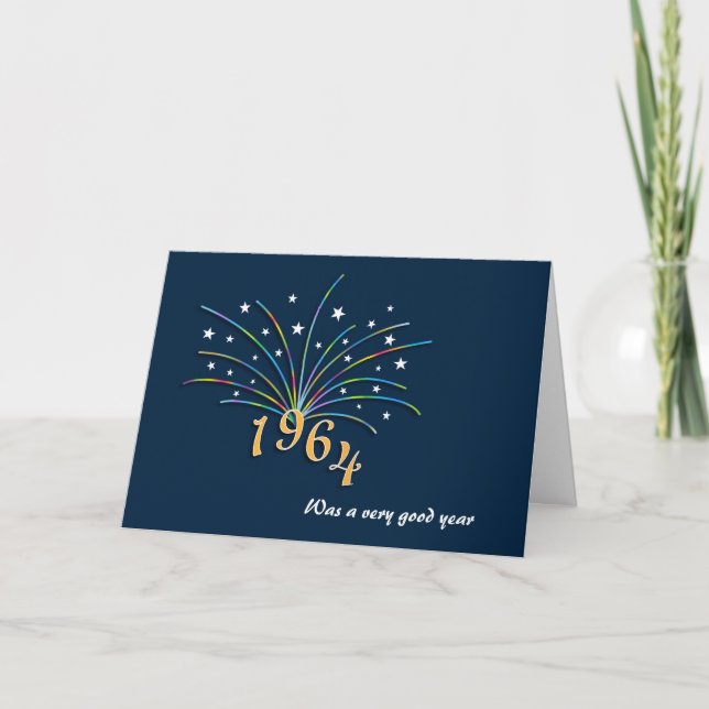 Nacido en 1964 Tarjeta de felicitación por cumplea (Anverso)
