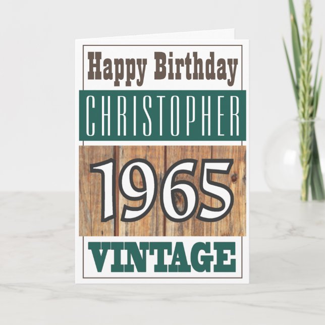 Nacido en 1965 Tarjeta de felicitación (Anverso)