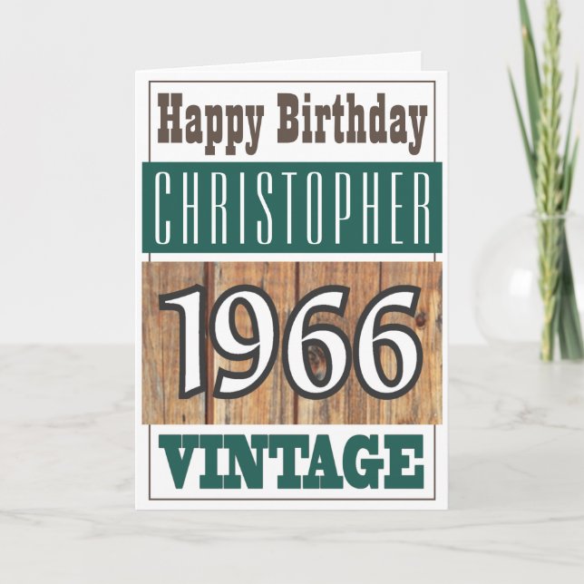 Nacido en 1966 Tarjeta de felicitación (Anverso)