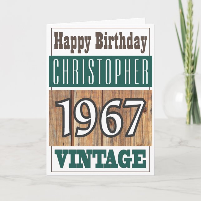 Nacido en 1967 Tarjeta de felicitación (Anverso)