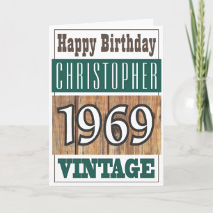 Nacido en 1969 Tarjeta de felicitación