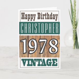 Nacido en 1978 Tarjeta de felicitación