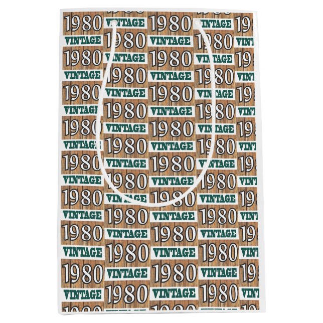 Nacido en 1980 bolsa de regalo mediana (Anverso)