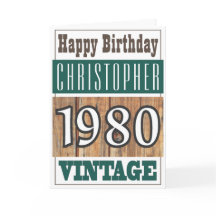 Nacido en 1980 Tarjeta de felicitación