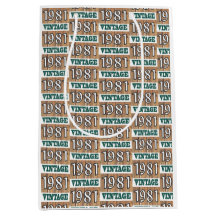 Nacido en 1981 bolsa de regalo mediana