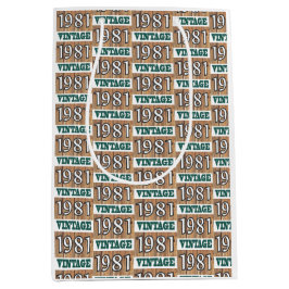 Nacido en 1981 bolsa de regalo mediana