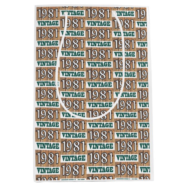 Nacido en 1981 bolsa de regalo mediana (Anverso)