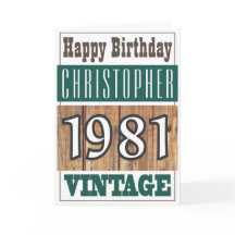 Nacido en 1981 Tarjeta de felicitación