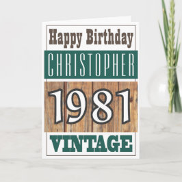 Nacido en 1981 Tarjeta de felicitación