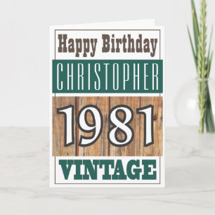 Nacido en 1981 Tarjeta de felicitación