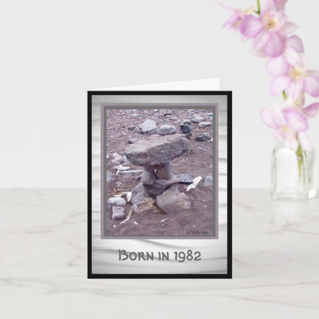Nacido en 1982 Tarjeta de datos de cumpleaños (Orquídea)