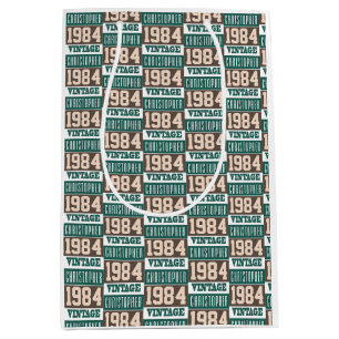 Nacido en 1984 bolsa de regalo mediana