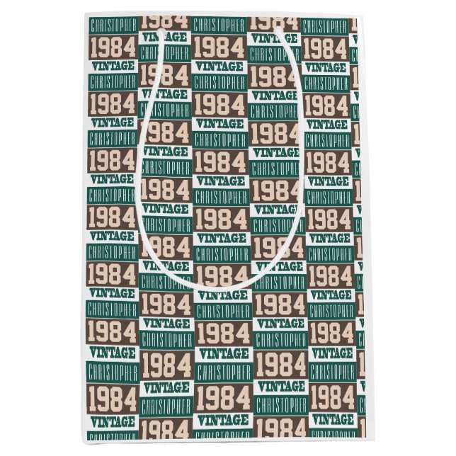 Nacido en 1984 bolsa de regalo mediana (Anverso)